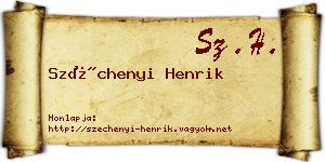 Széchenyi Henrik névjegykártya