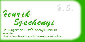 henrik szechenyi business card